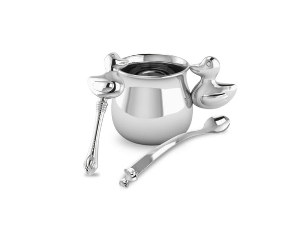 Krysaliis Sterling Silver Baby Gift Set - Duck