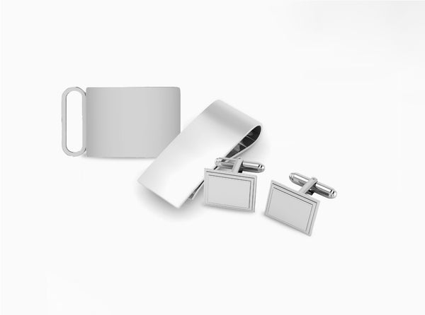 Krysaliis Sterling Silver Rectangular Classics for Men