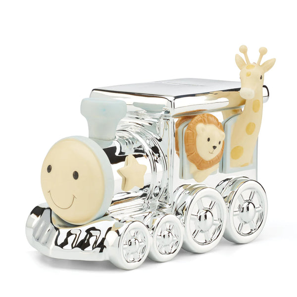 Reed and Barton Animal Train Silverplate Baby Bank