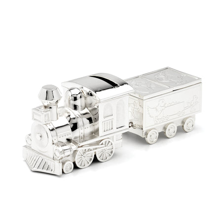Reed and Barton Train Tooth Curl Coin Bank