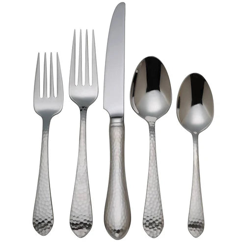 Reed & Barton Hammered Antique Flatware Place Setting – 5 Pieces