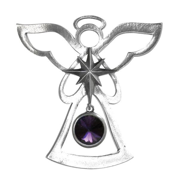 Birthstone Angel Ornament February / Amethyst