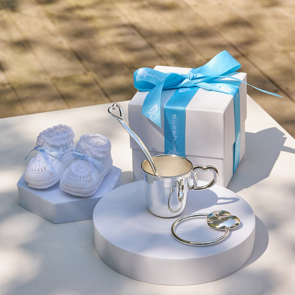 Krysaliis Sterling Silver Cherished Baby Gift Set - Heart