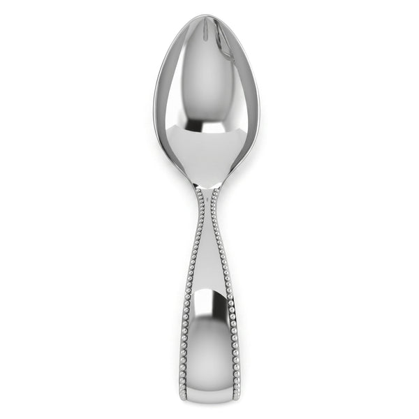 Beaded Loop Sterling Silver Baby Feeding Spoon by Krysaliis