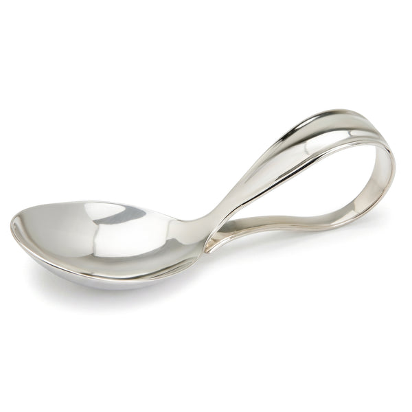 Bent Curved Sterling Silver Baby Spoon by Krysaliis