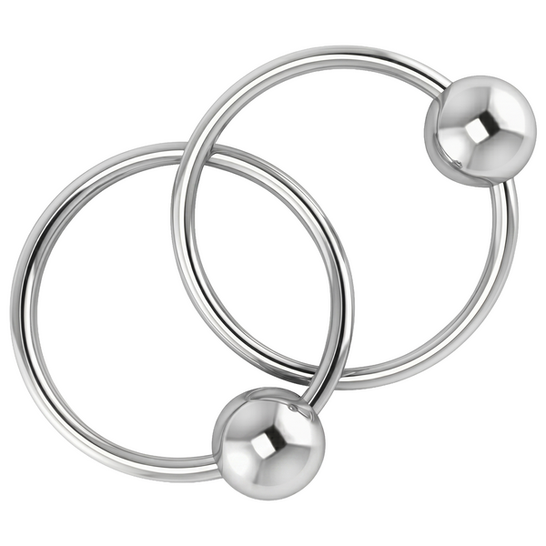 Krysaliis 2-Ring Baby Teether in High Micron Sterling Silver Layer