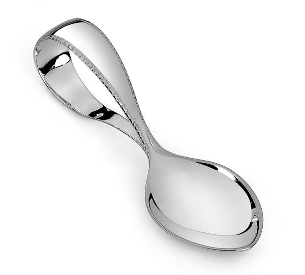 Beaded Loop Sterling Silver Baby Feeding Spoon by Krysaliis
