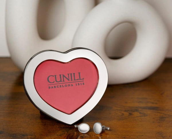 Cunill Sterling Heart Picture Frame Ornament 2.25x3.25 (2 backs incl)