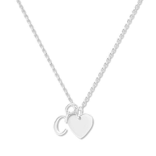 Mysha Personalized Eternal Heart Name and Initial Pendant
