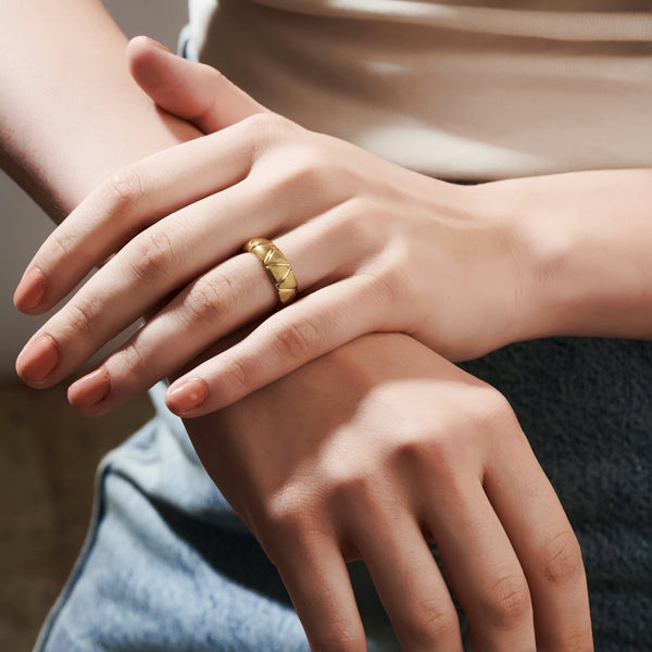 Mysha Gold Plate Accent Ring