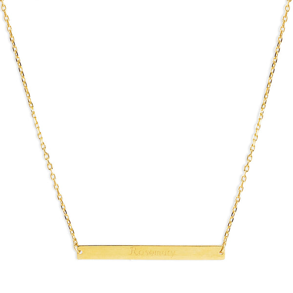 Mysha Personalized Bar of Strength Pendant