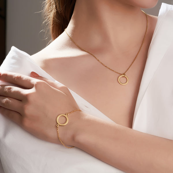 Mysha Personalized Eternal Ring Pendant & Bracelet Set
