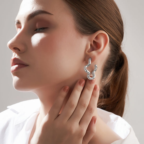 Mysha Silver Curves of Life Earings