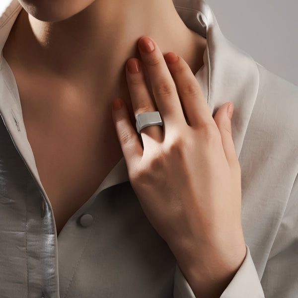 Mysha Sterling Silver Name ID Ring