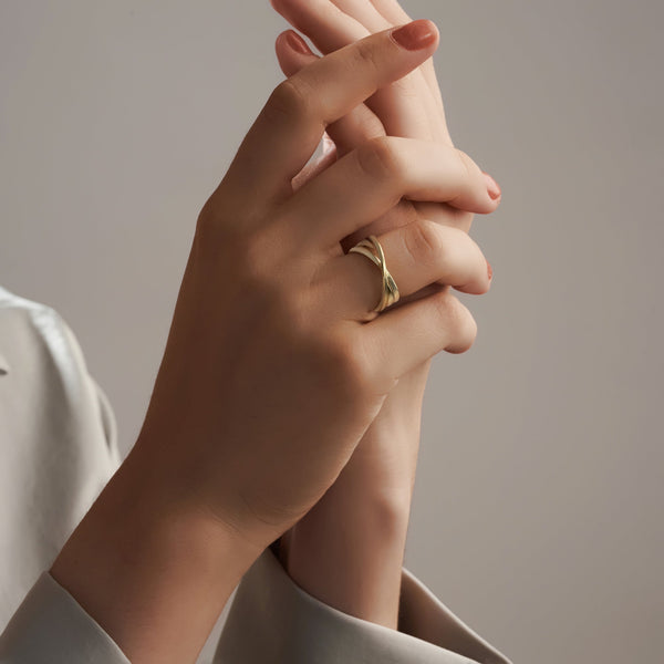 Mysha Gold Plate Cords of Life Ring