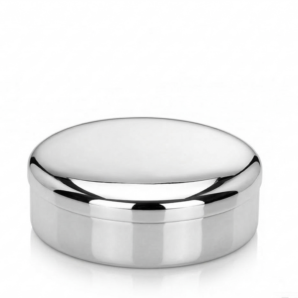 Krysaliis Sterling Silver Round Keepsake Box
