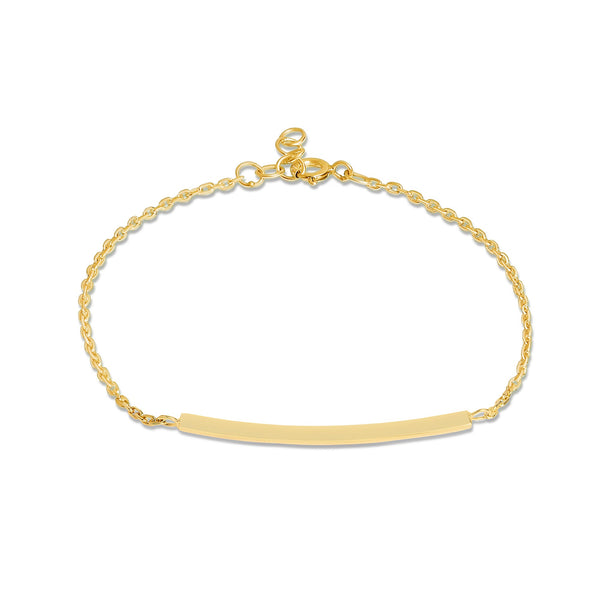 Mysha Personalized Curved Bar Bracelet