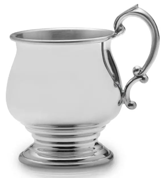 Empire Pedestal Pewter Baby Cup All Silver Gifts