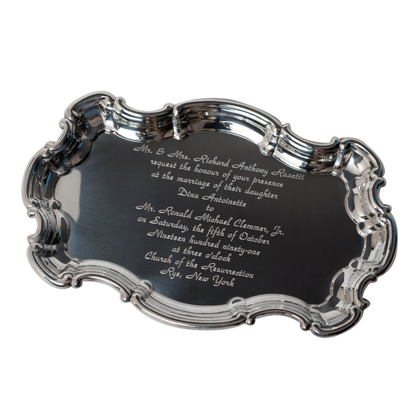Salisbury Pewter Wedding Invitation Tray