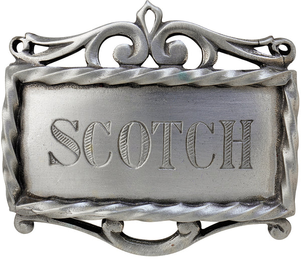 Salisbury Pewter Decanter Label - Scotch