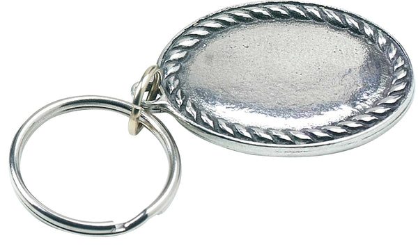 Salisbury Pewter Rope Edge Key Ring