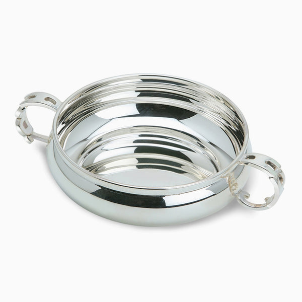 Unique Krysaliis Sterling Silver Baby Porringer with ABC Handles