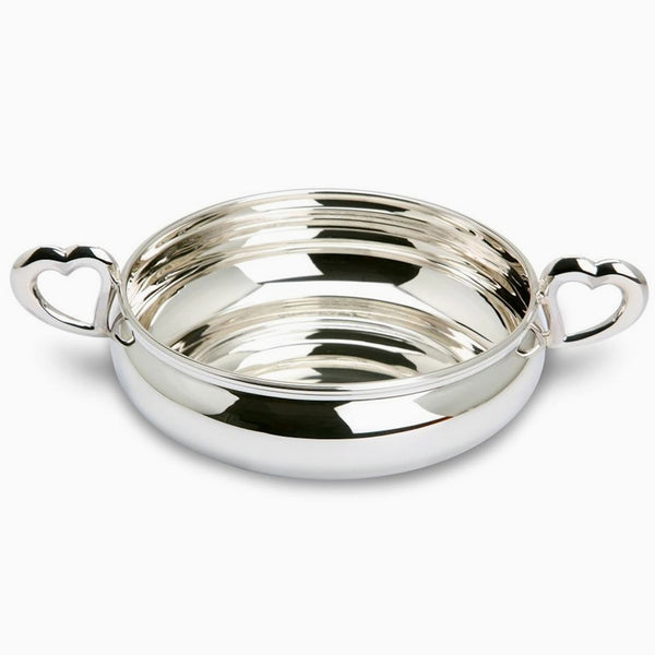 Krysaliis Heart Sterling Silver Porringer with Elegant Heart Handles