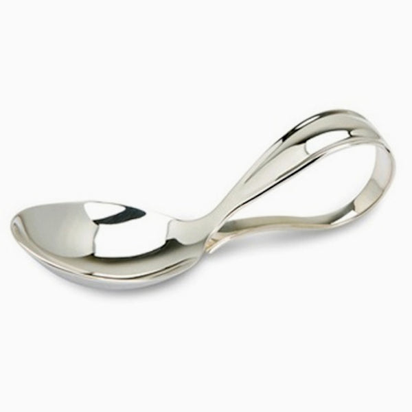 Krysaliis Bent Curved Sterling Silver Baby Spoon View 1