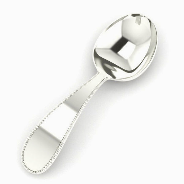 Krysaliis Beaded Baby Sterling Silver Feeding Spoon View 1