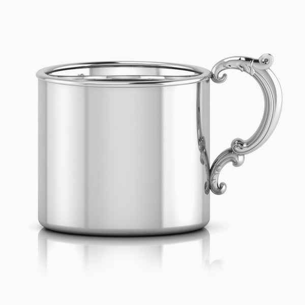 Krysaliis Sterling Silver Classic Victorian Handle Baby Feeding Cup View 1