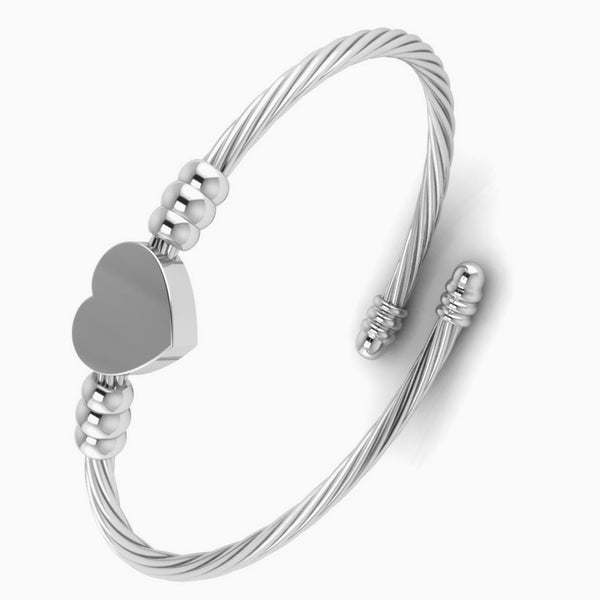 Sterling Silver Expandable Twisted Love Baby Bracelet Bangle by Krysaliis