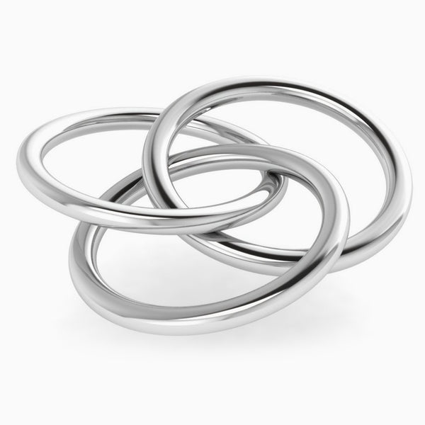 Krysaliis Silver Plated 3 Ring Baby Rattle View 1