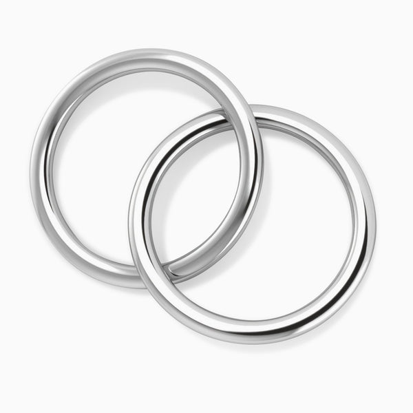 Krysaliis Silver Plated 2 Ring Baby Rattle Teether View 1