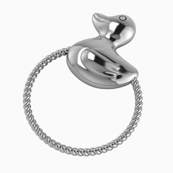 Krysaliis Sterling Silver Rope Ring Duck Rattle View 1