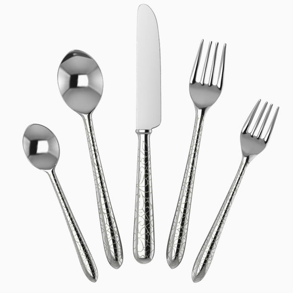 Krysaliis Flora 5-piece Silver Plate Flatware Set