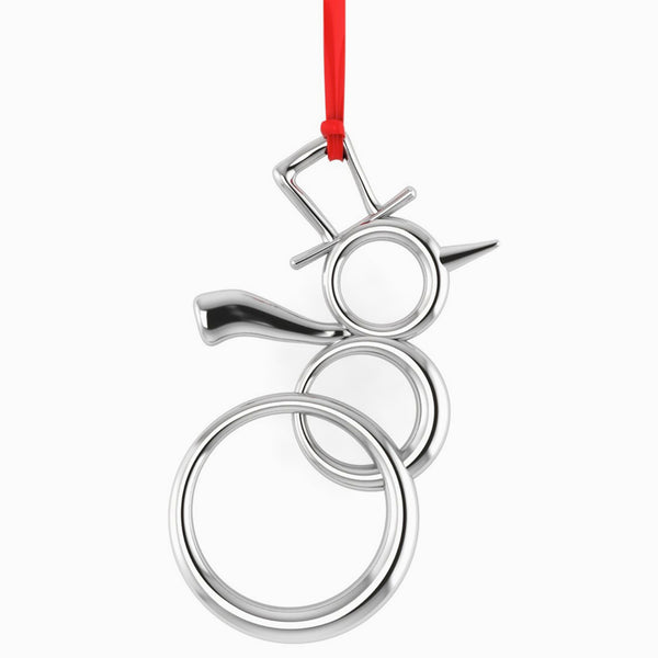 Krysaliis Sterling Silver Snowman Christmas Ornament
