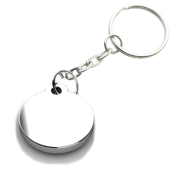 Round Sterling Silver Keychain by Krysaliis