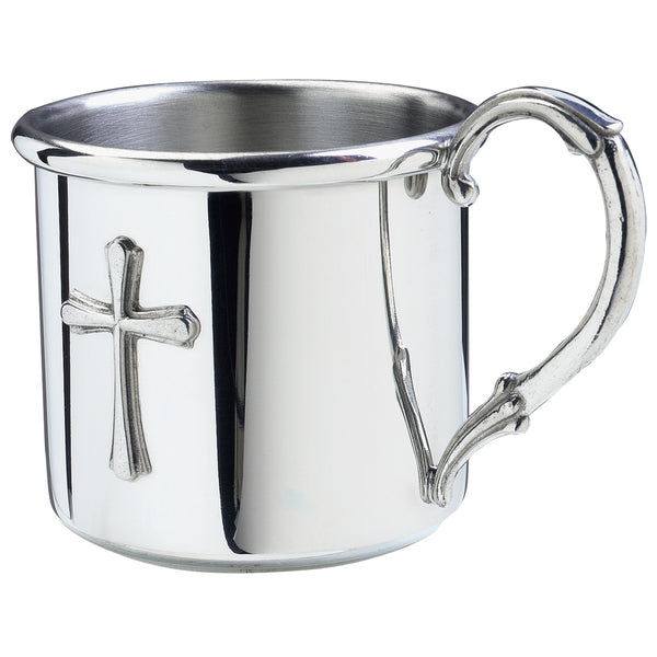 Salisbury Easton Pewter Baby Cup With Cross