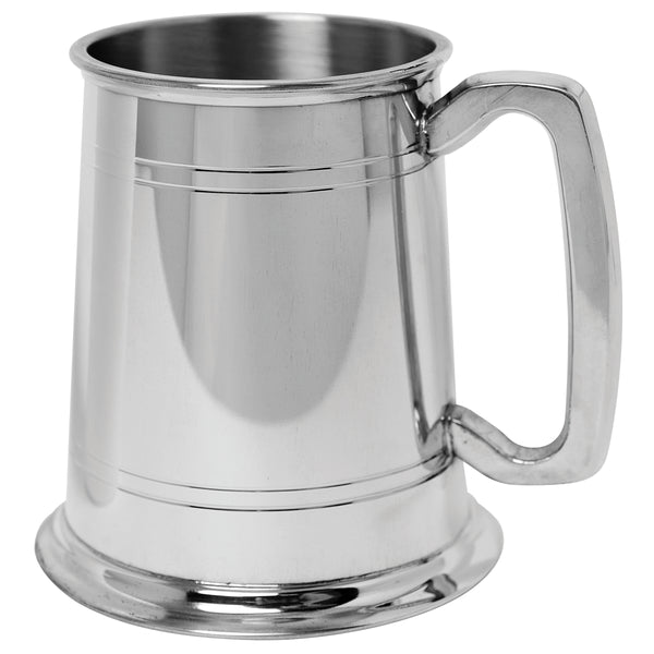 Salisbury Double Line PewterBeer Tankard - 16 oz.