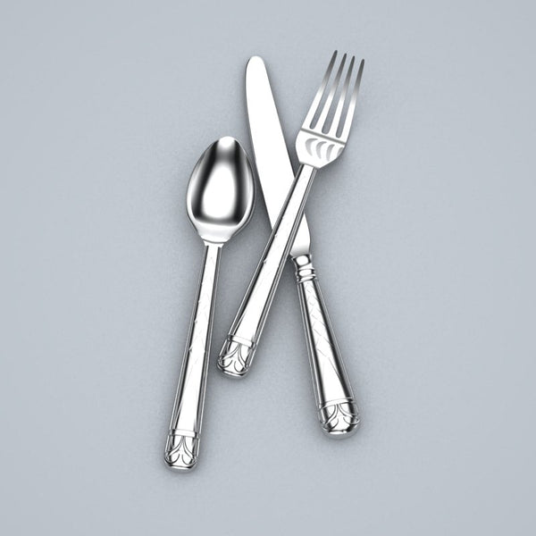 Regence 3-piece Sterling Silver Flatware Set by Krysaliis