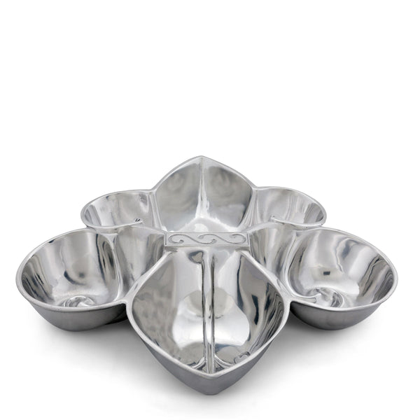Arthur Court Fleur De Lis Serving Bowl 4 Compartment