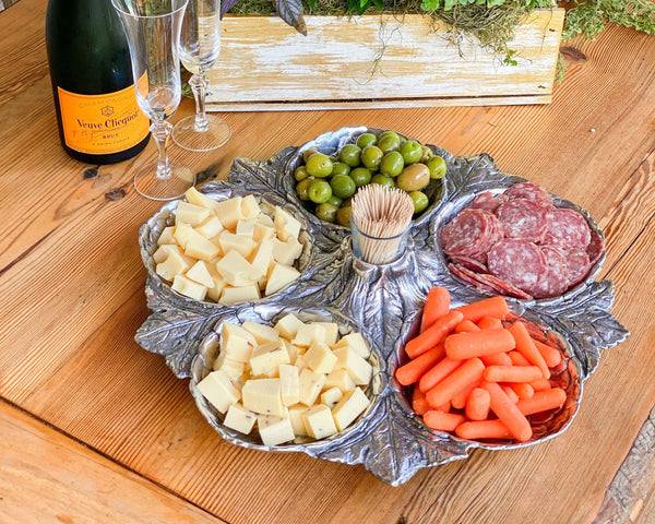 Arthur Court Artichoke 5 Section Snack Tray