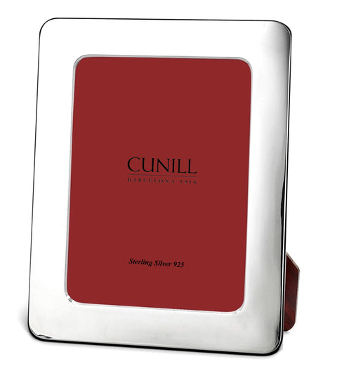 Cunill 'Plain Round Corner' 5x7 Non-Tarnish Sterling Silver Picture Frame