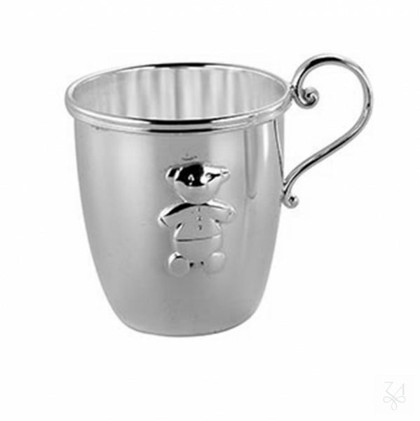 Krysaliis Sterling Silver Baby Cup w/ Handle - Bear