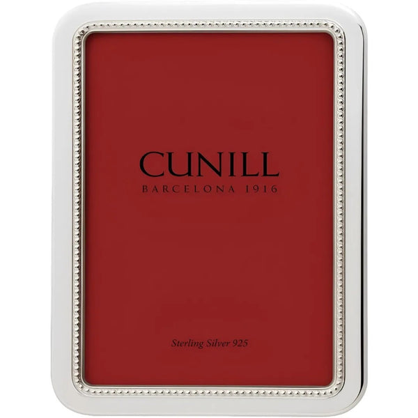 Cunill 'Manchester Bead' 5x7 Non-Tarnish Sterling Silver Picture Frame