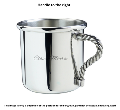 Salisbury Rope Handle Pewter Baby Cup - 5 oz