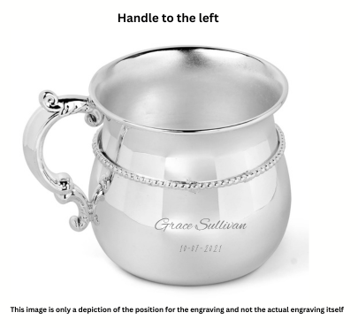 Krysaliis Sterling Silver Baby Cup - Beaded Victorian Bulge