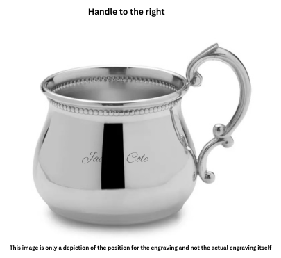 Empire Beaded Pewter Baby Cup