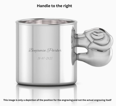 Krysaliis Sterling Silver Baby Cup - Elephant