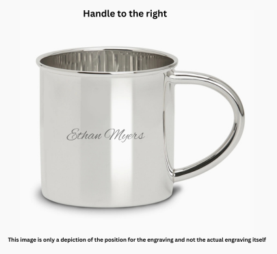 Krysaliis Classic Silver Baby Cup — Sterling Silver Layer, Personalized Engraved Baby Keepsake Gift